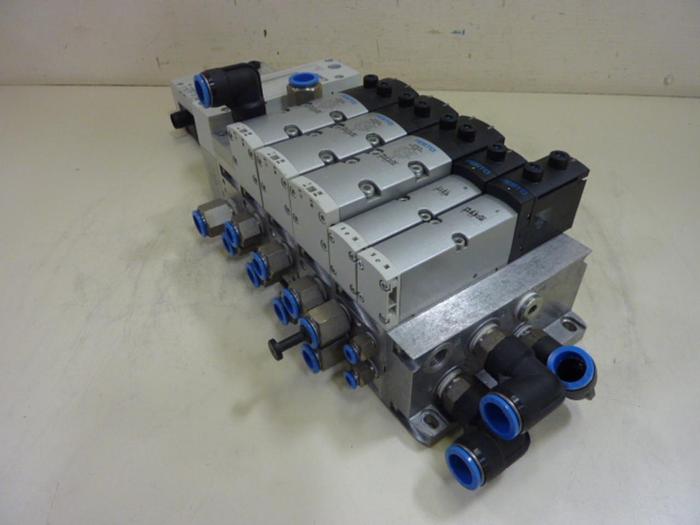 Used FESTO Control Block w/ Valves CPX-EPL-EV #60714