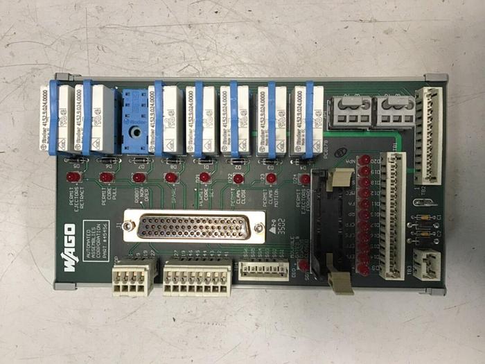 Used AUTOMATED ASSEMBLIES CORP Relay Board 45456 WAGO #135088