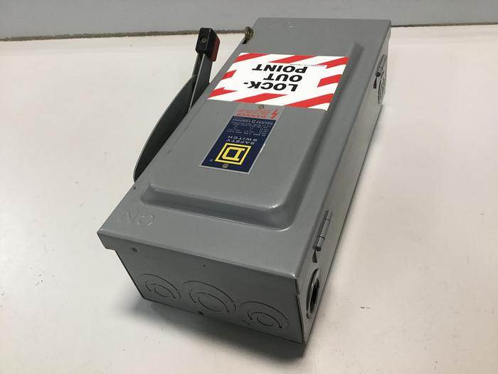 Used SQUARE D 30 Amp Safety Disconnect Switch H361 E1 Used