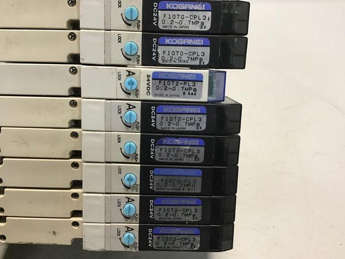 Used KOGANEI Manifold w/ Valves F10M8AJ #120911