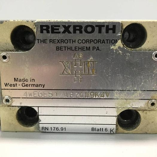 Used REXROTH Valve 4WE6E51AG24N9K4V #92378