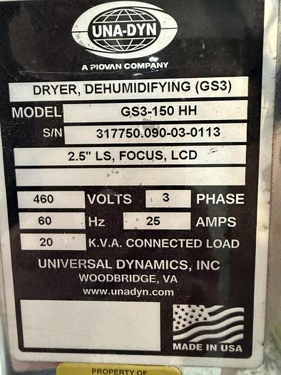 Used UNA-DYN GS3-150 HH