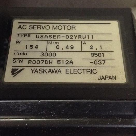 Used YASKAWA AC Servo Motor USASEM-02YRW11 Used