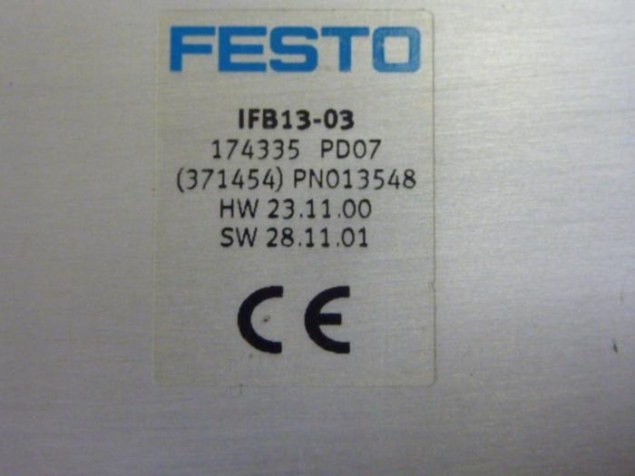 Used FESTO Control Block / Valve Terminal IFB13-03 Used