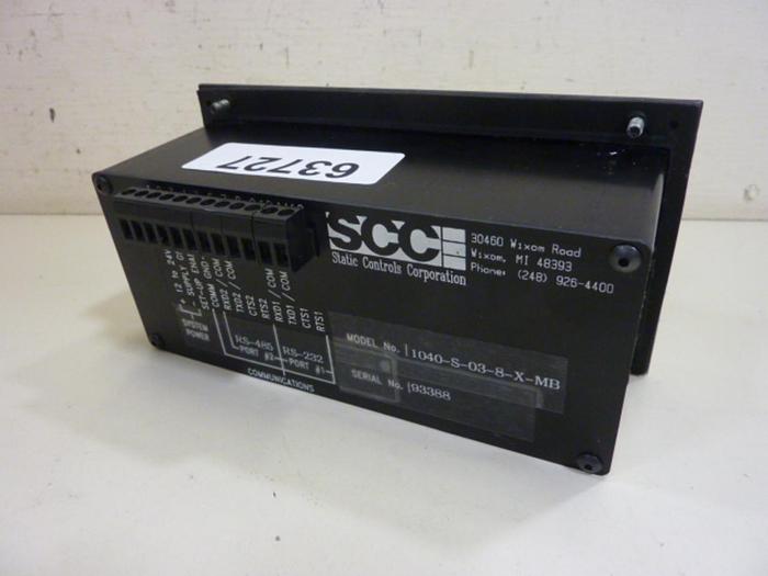 Used STATIC CONTROLS CORP Operator Interface 1040-S-03-8-X-MB #63727