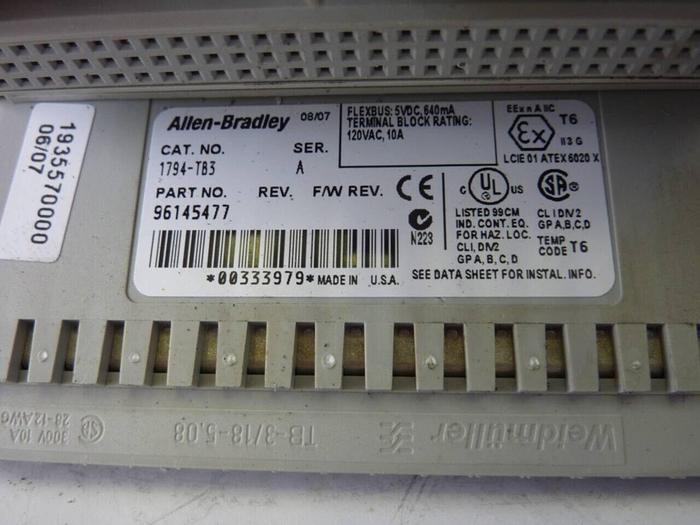 Used ALLEN BRADLEY I/O Module 1794-OB16 SER A #50503