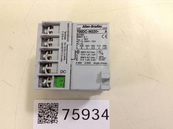 Used ALLEN BRADLEY Contactor 700DC-M220 SER A #75934