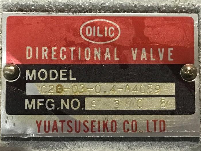Used YUATSU SEIKO Valve C2G0304A4059 USED