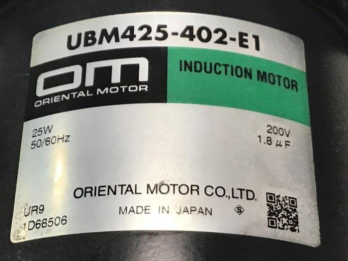 Used ORIENTAL MOTOR Induction Motor UBM425-402-E1 #127553
