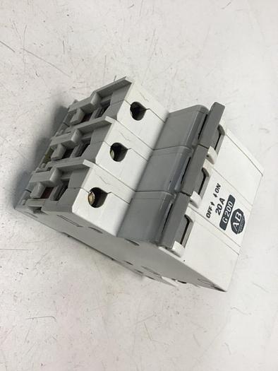 Used ALLEN BRADLEY 20 Amp Circuit Breaker 1492-CB3/G200 SER A #119617