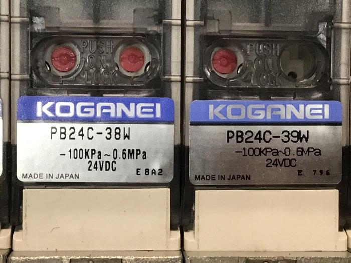 Used KOGANEI Manifold w/ Valves PBM6P-9W #120954