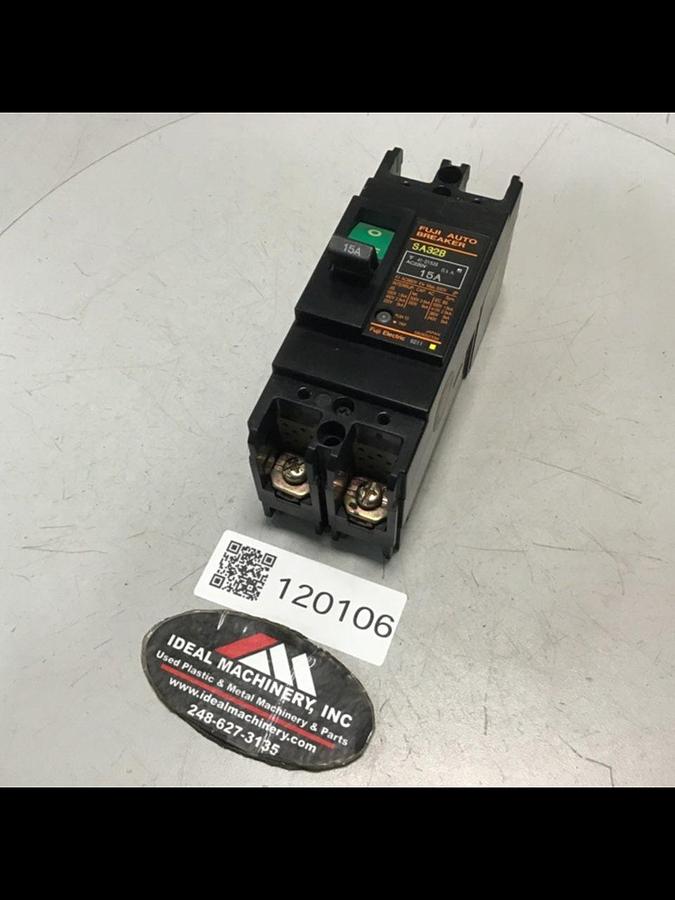 Used FUJI ELECTRIC 15 Amp Circuit Breaker SA32B-15 USED