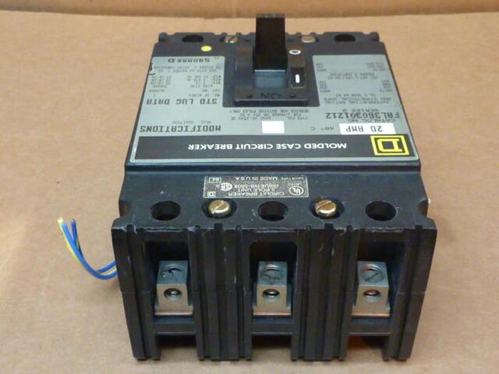Used SQUARE D 20 Amp Circuit Breaker FAL360201212 USED