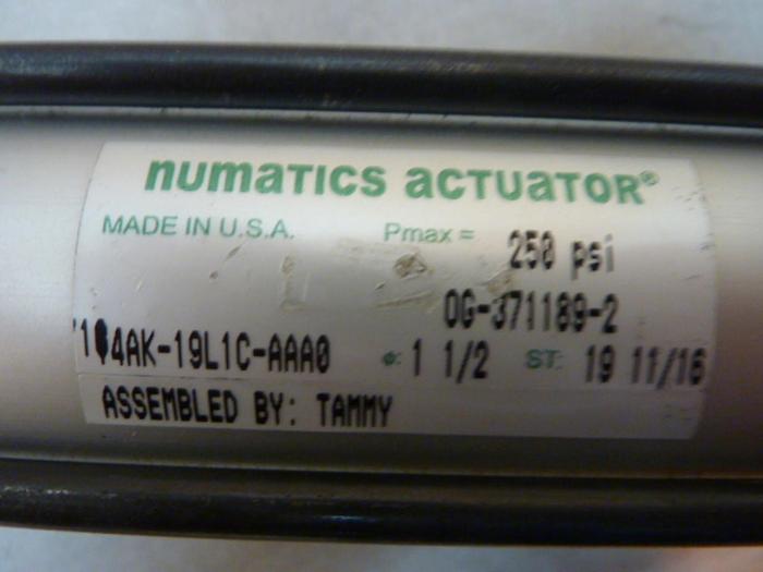 Used NUMATICS Actuator 164AK-19L1C-AAA0 #40588