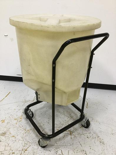 Used PPE Plastic Rolling Surge Bin USED