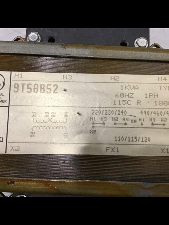 Used GENERAL ELECTRIC 1.0 kVA Transformer 9T58B52 USED