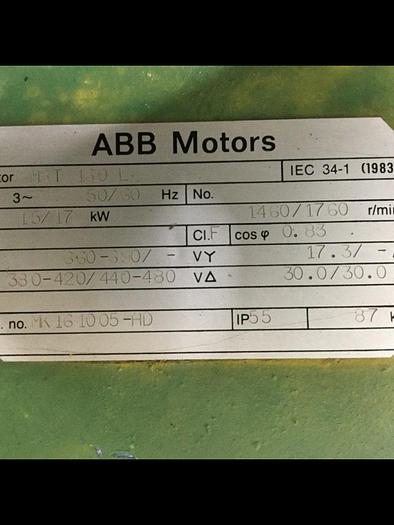 Used ABB Motor MBT 160L Used