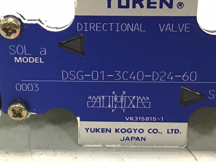 Used YUKEN Directional Valve DSG-01-3C40-D24-60 #127189