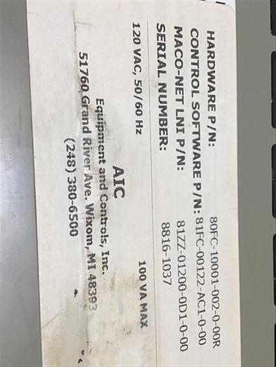 Used BARBER COLMAN Linear Positioning Module 80FA-10001-002-0-00 #102933