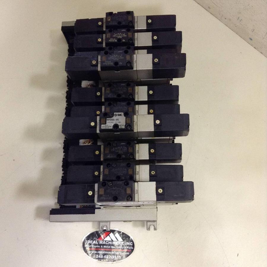 Used SMC Solenoid Valves w/ Manifold Assembly NVFS2600-5FZ USED