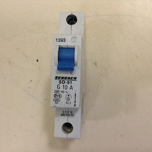 Used SCHRACK 10 Amp Circuit Breaker SD-91G 10A