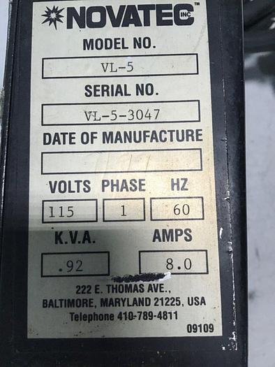 Used NOVATEC Vacuum Loader Control VL-5 CTRL #138370