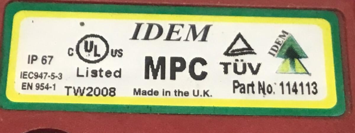 Used IDEM SAFETY SWITCHES Coded Miniature Switch 114113 USED