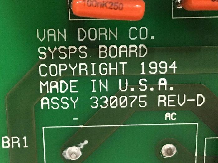 Used VAN DORN Power Supply 330075 USED