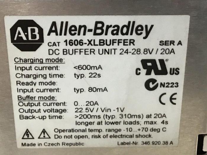 Used ALLEN BRADLEY Buffer Unit 1606-XLBUFFER #125370