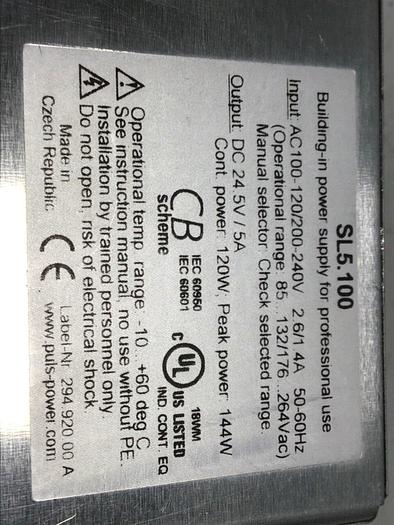 Used PULS Power Supply SL5.100 #113395