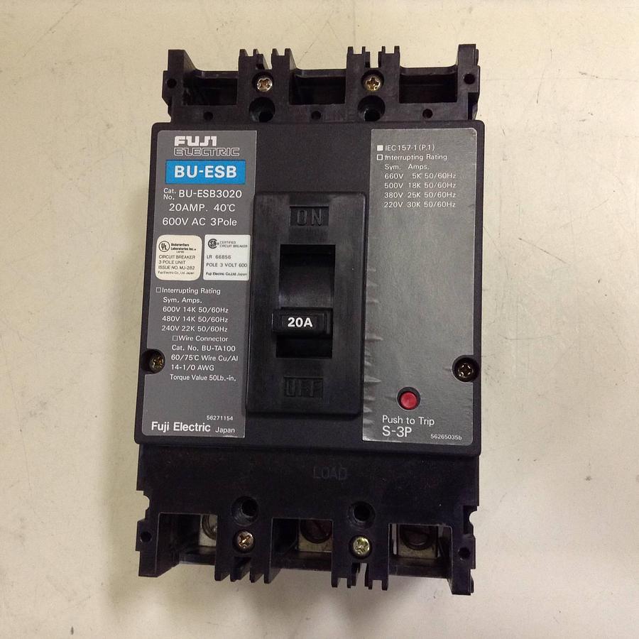 Used FUJI ELECTRIC 20 Amp Circuit Breaker BU-ESB3020 Used