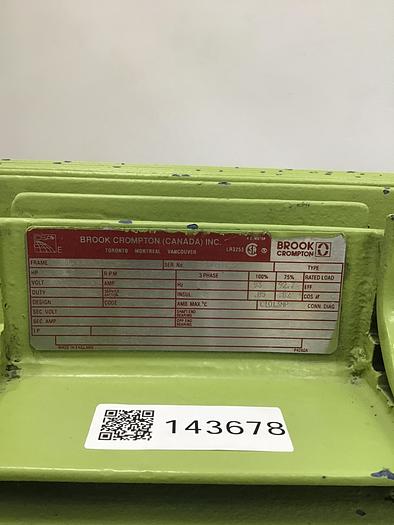 Used BROOK CROMPTON 40 HP Motor 3224216W-46 Used #143678
