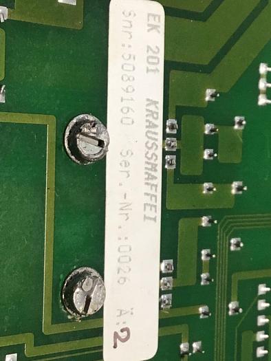 Used KRAUSS MAFFEI Circuit Board 5089160 EK 201 #120247