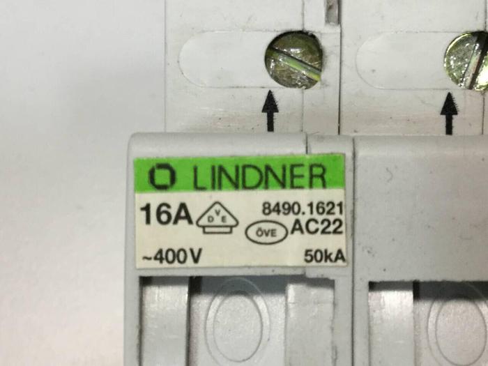 Used LINDNER 16 Amp Circuit Breaker 8490.1621 #98110