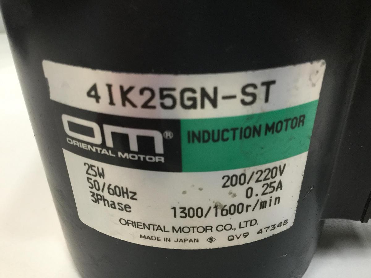 Used ORIENTAL MOTOR Induction Motor 4IK25GN-ST USED