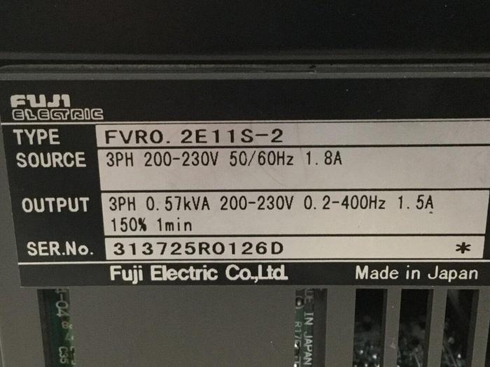 Used FUJI ELECTRIC Inverter FVR0-2E11S-2 #101885