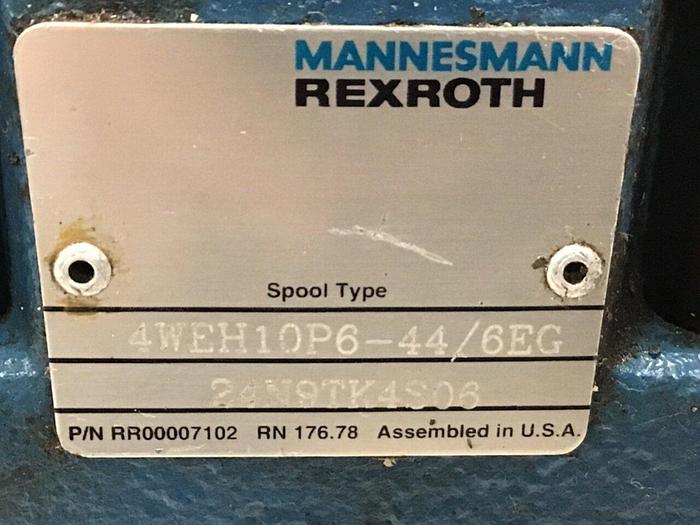 Used MANNESMANN REXROTH Valve 4WEH10P6-44/6EG24N9TK4S06 #90422