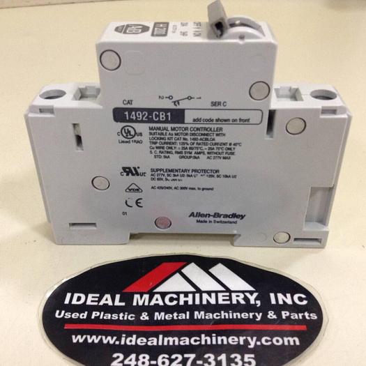 Used ALLEN BRADLEY 20 Circuit Breaker 1492-CB1/H200 SER C #75148