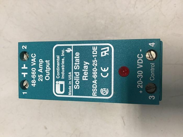 Used CONTINENTAL INDUSTRIES Solid State Relay RSDA-660-25-1DE #138138