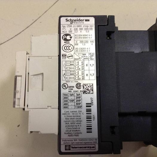 Used TELEMECANIQUE Contactor LC1D09 #86997