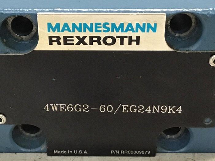 Used MANNESMANN REXROTH Hydraulic Valve 4WE6G2-60/EG24N9K4 #132464