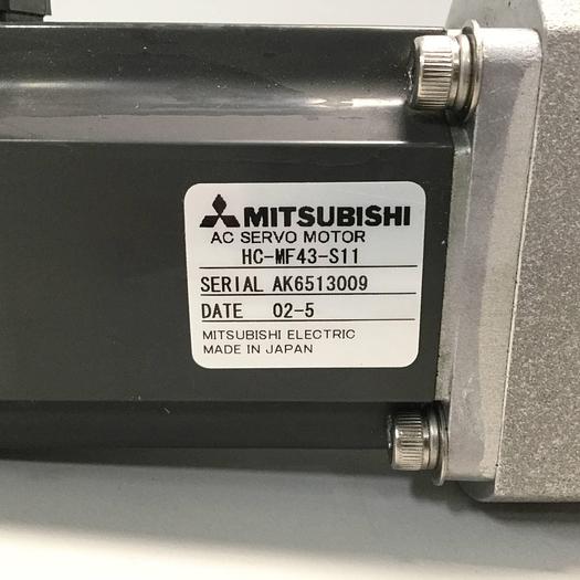 Used MITSUBISHI Servo Motor HC-MF-43-S11 #95955