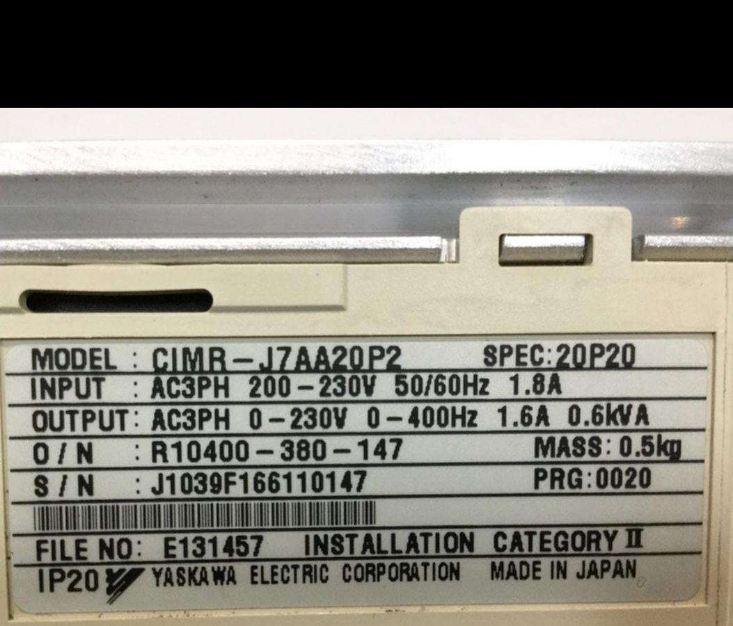 Used YASKAWA VS Mini J7 Drive CIMR-J7AA20P2 USED