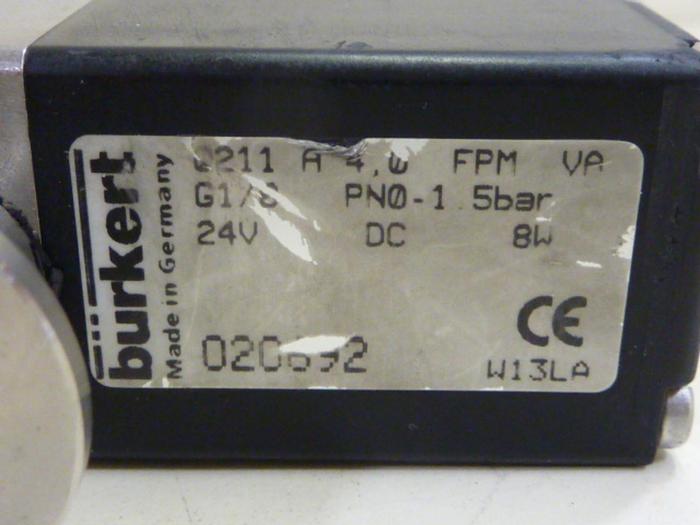 Used BURKERT EASY FLUID CONTROL Solenoid valve 0211 #58915