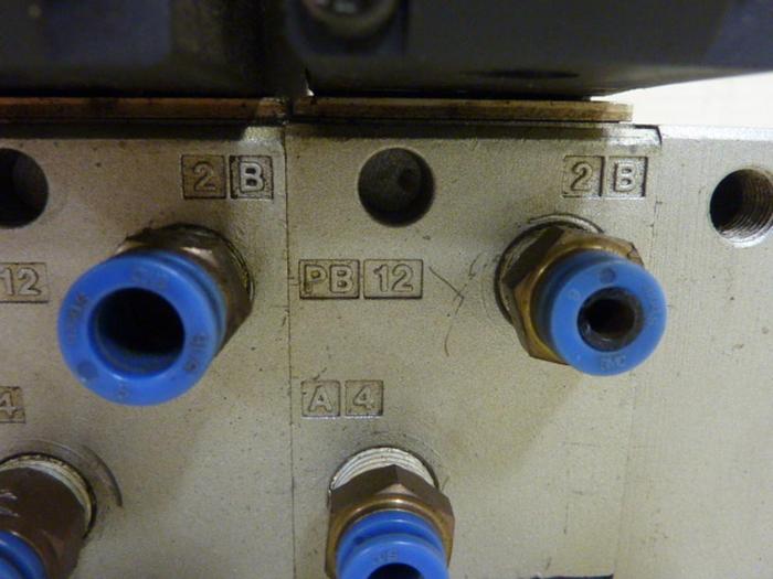Used SMC Control Block w/ Valves VV71-PR-02 #60100