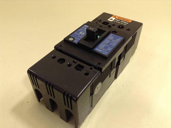 Used MITSUBISHI 50 Amp Circuit Breaker NF50-SP-50 #76851