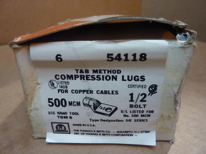 THOMAS & BETTS Compression Lugs 54118 #32475