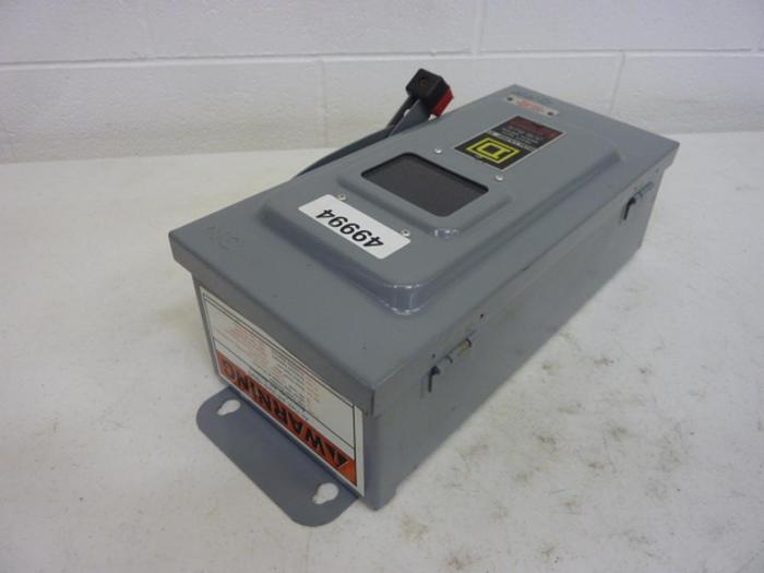 Used SQUARE D 30 Amp Safety Disconnect Switch HU361AWKVW #49994