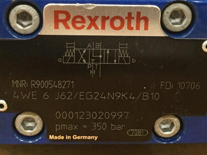 Used REXROTH Valve 4WE6J62/EG24N9K4/B10 Used