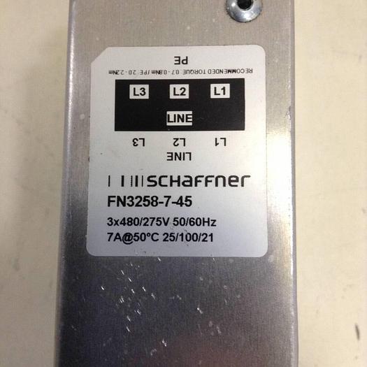 Used SCHAFFNER Power Line Filter FN3258-7-45 #82723
